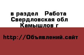  в раздел : Работа . Свердловская обл.,Камышлов г.